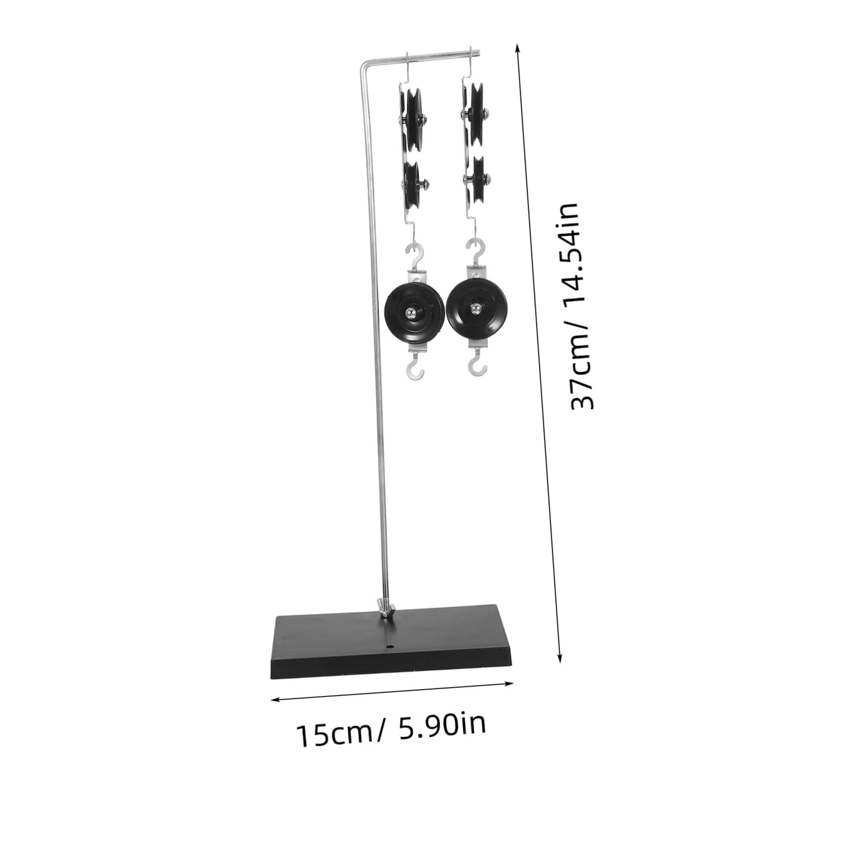 PRETYZOOM 4 Juegos Kit de Experimentos con Poleas para Física Sistema de Poleas Doble y Simple con Base Galvanizada Equipo Educativo para Laboratorios Escolares y Análisis de Fuerzas