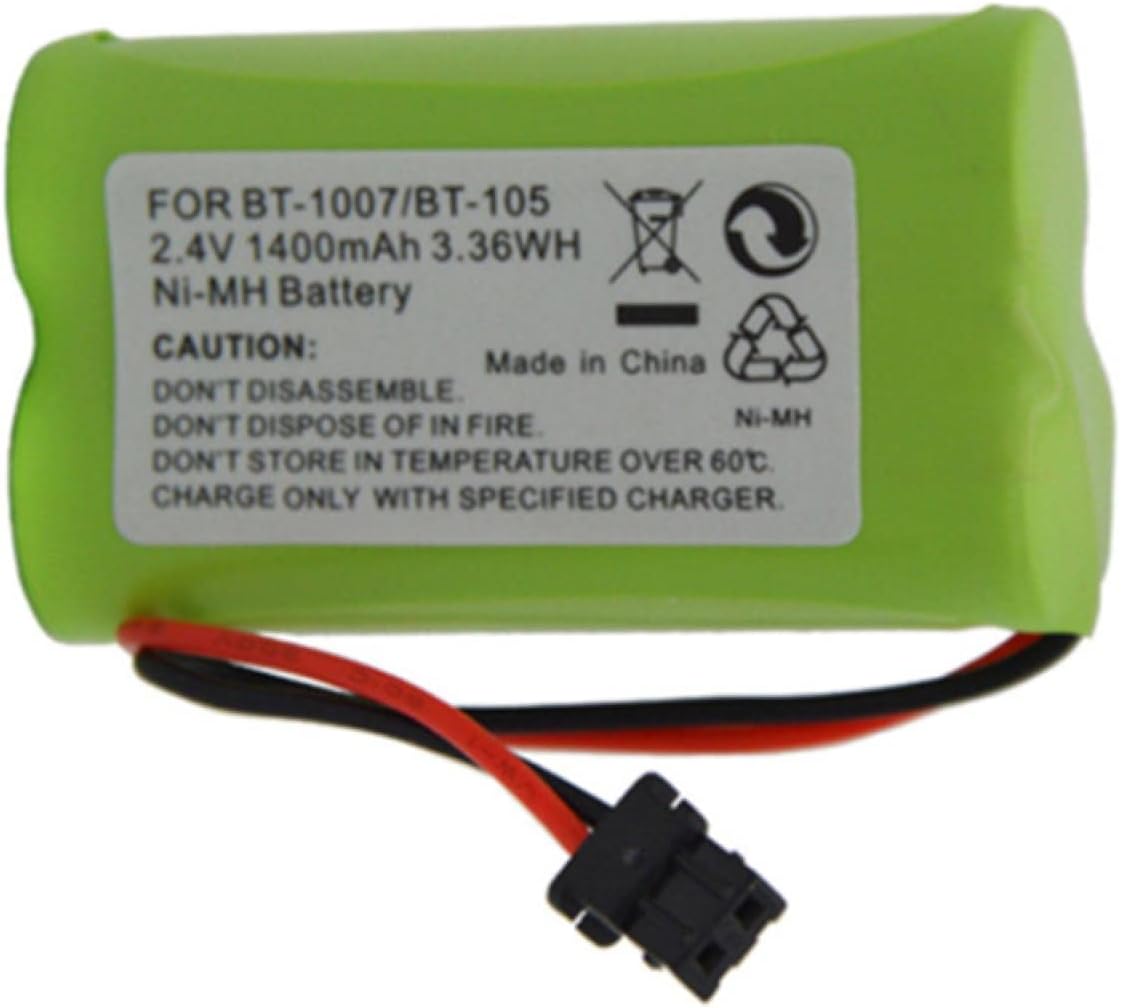 Tlilyy 2.4V 1400mAh NiMH Battery for Uniden BT1007 BT105