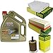 Produktbild Filter Set Inspektionspaket 5 Liter Motoröl Castrol EDGE Titanium FST 5W-30 LL MANN-FILTER Innenraumfilter Luftfilter Ölfilter