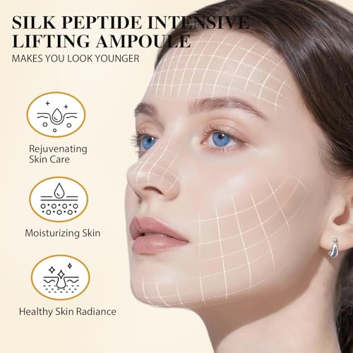 Generic Silk Peptide Intensive Lifting Ampoule, Deep Collagen Serum, Intensive Moisturing & Firming Facial Essence for Face Tightening, Lifting, Smoothing, Hydrating 50ml