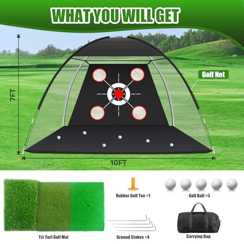 MFNMFN Golf Net with Practice Mat