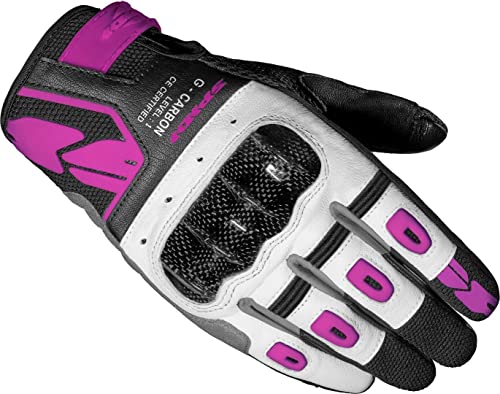 SPIDI Motorcycle Glove Summer C92-545 G-Carbon Lady Black White Fuchsia S FUCSIA