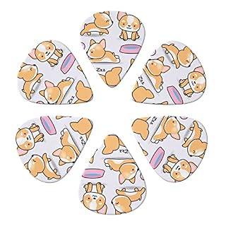 ASDTEHCY Lot de 6 médiators en celluloïd, amusants, pour guitares électriques, basses ou ukulélé - Les Beatles, Paul McCartney, John Lennon, RIngo Starr, George Harrison ASDTEHCY Lot de 6 médiators en celluloïd, amusants, pour guitares électriques, basses ou ukulélé – Image 2