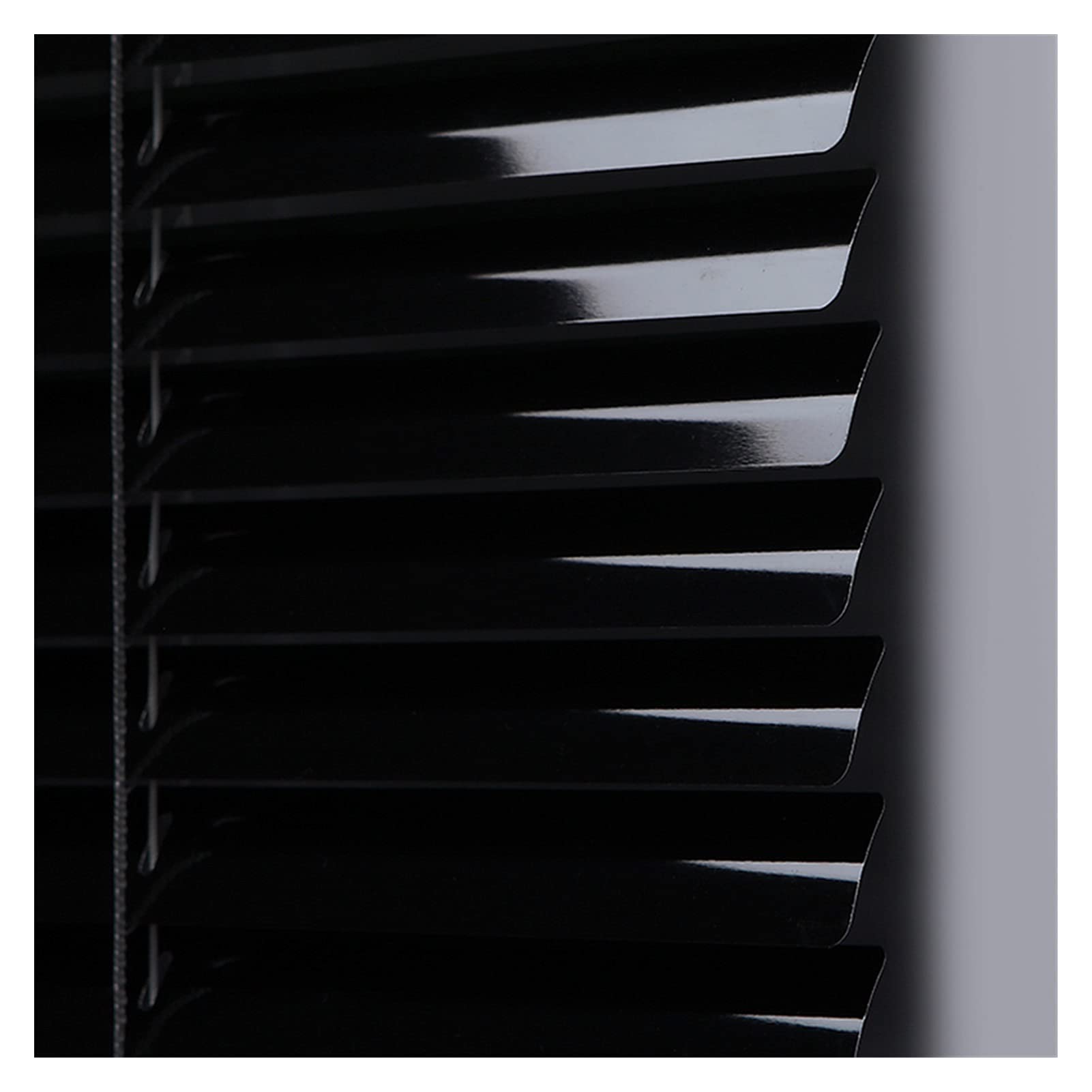 Schwarze 60 cm/80 cm/100 cm/120 cm/140 cm breite, 25 mm breite Aluminiumlamellen, wasserdichte Verdunkelungsrollos für Schlafzimmer/Küche/Badezimmer (Größe: 120 x 120 cm (47,2 x 47,2 Zoll))