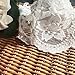 Baby Girl Bonnet Eyelet Lace Cotton Christening Bonnet Toddler Handmade Beanie Sun Protection Hat (Peach Flower, 3-9M)