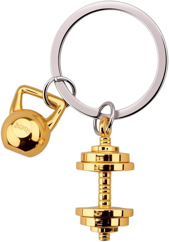 YALLNASL Dumbbell Charms for Handbags Backpack Gym Bag Accessories for Women Men Best Friend Powerlifting Gifts for Friends