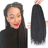 7Packs 14Inch Box Braids Crochet Braids Mambo Twist Braiding Hair 22roots Synthetic Kanekalon Jumpo Box Braids Brading Hair Extensions (14inch, 2)
