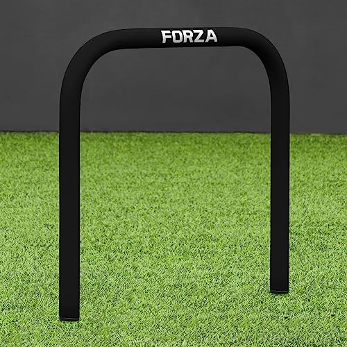 FORZA Soccer Pro Passing Arcs [4 Pack] - Grass/4G Pitches - Optional Bases (with Bag, Black, Without Base)