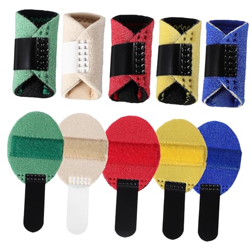 MAJORMENCH 10pcs Mallet Finger Splint Hand Therapy Braces for Straightening Metal Support Adjustable Soft Comfortable Fit for Hand Therapy