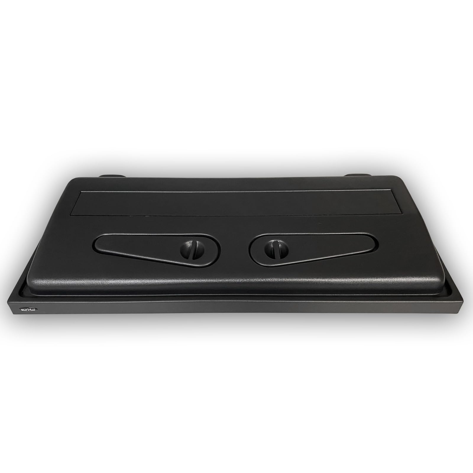 ZooPaul Aquarium Abdeckung 80x35 cm mit LED Beleuchtung – 2X T8 10W – Schwarz – für Aquarium & Terrarium – inkl. Futterklappen & Kabeldurchführungen