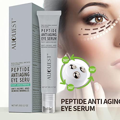 20g Peptide Eye Cream Anti Aging,Anti-Aging Peptide Eye Cream with Roller Dark Eye Circle Remover Sk
