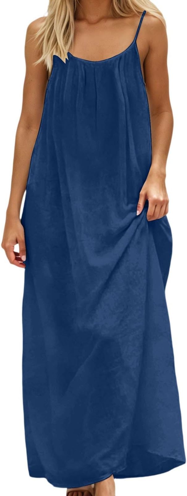 Backless Cami Dresses for Women 2026 Summer Lounge Low Open Back House Dress Casual Beach Vacation Maxi Dresses