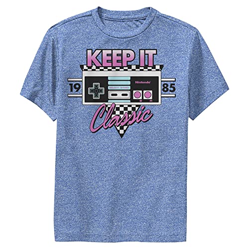 Nintendo Felpa con cappuccio per bambini Classic Controller Youth, Royal Blue Heather, Medium