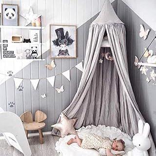 Dix-Rainbow Princess Bed Canopy for Kids Baby Bed, Round Dome Kids Indoor Outdoor