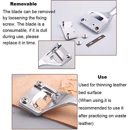 Faca de descascar, escumadeira de couro de metal, ferramentas de artesanato de couro, escumadeira ma