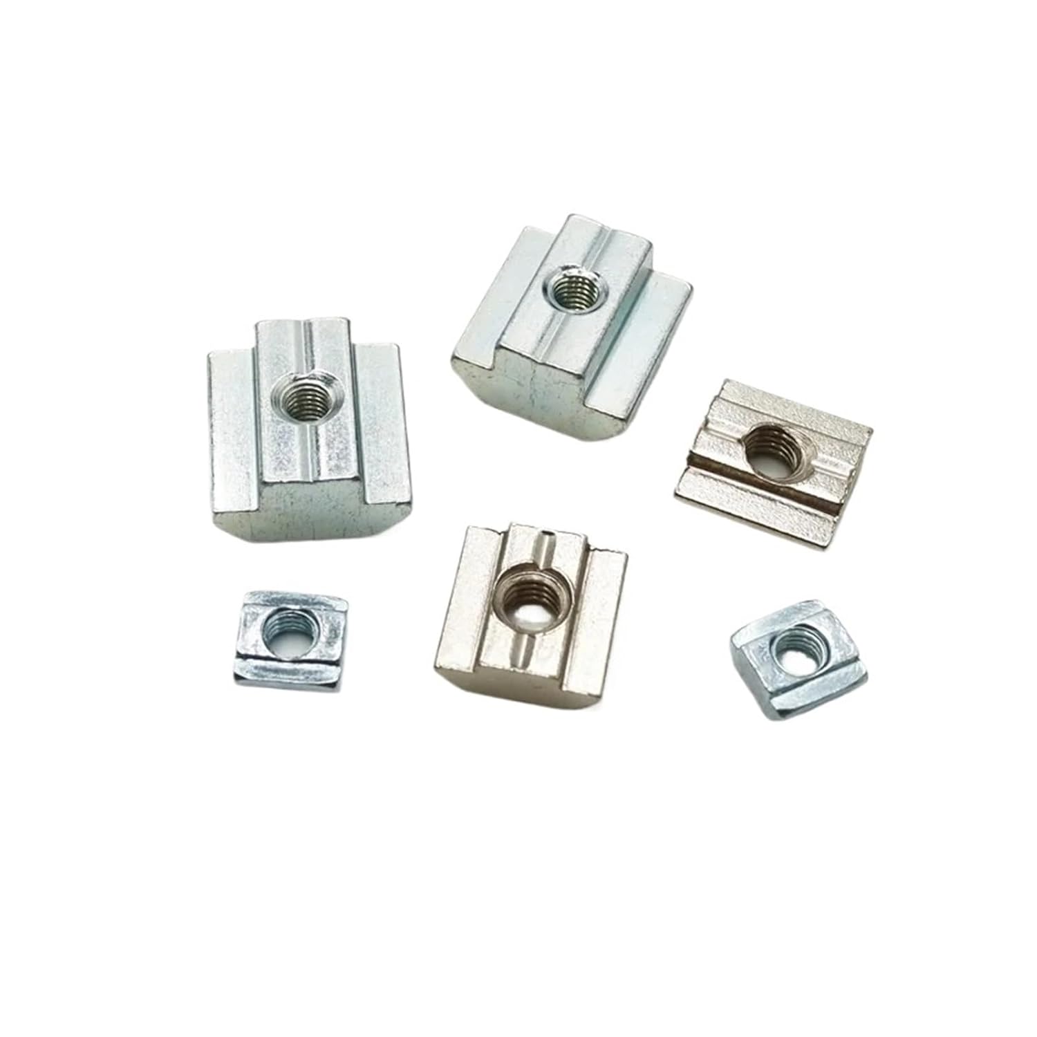 50pcs T Block Square Nut M3 M4 M5 M6 Slot T-nut Sliding Nuts for 2020(20 M5)