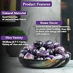 Crocon 1LB amethyst Tumbled crystals and healing stones Kit for Reiki Healing Crystal purple Polished tumble stones Chakra Balancing meditation Reiki Gifts women men DIY Home Decor Size : 20-25 mm - Image 4