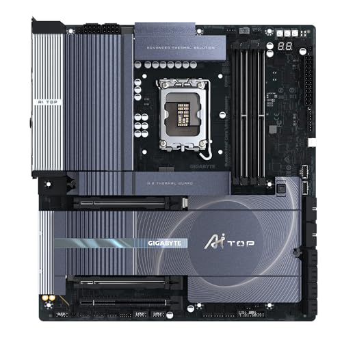 GIGABYTE Z890 AI TOP Scheda madre - CPU Intel Core Ultra (Serie 2), VRM a 16+1+2 fasi, fino a 9500 MHz DDR5 (OC), 1xPCIe 5.0 + 3xPCIe 4.0 M.2, Wi-Fi 7, LAN 10 GbE, Thunderbolt 5 - Scheda madre - Immagine 1