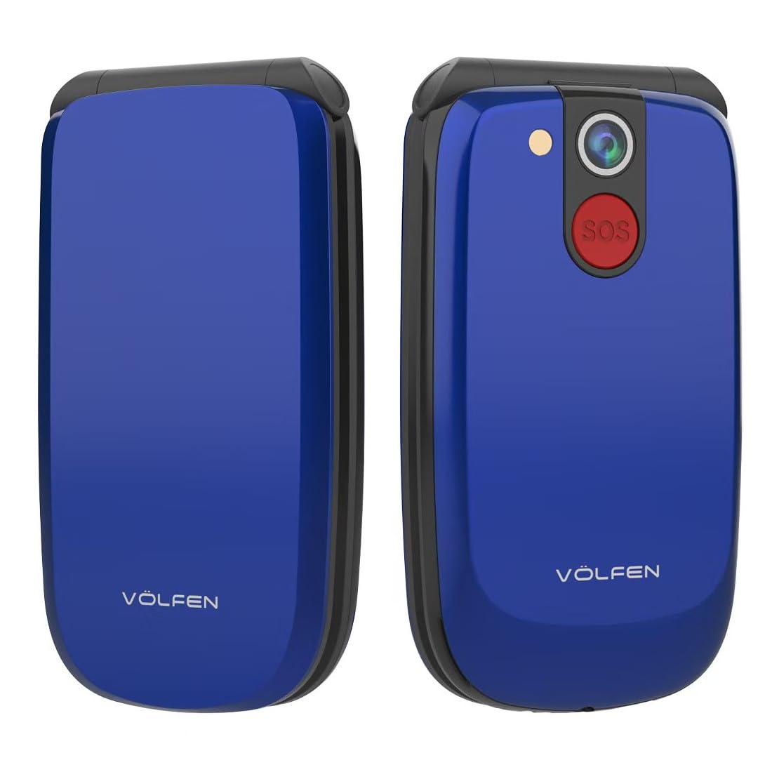 Astro Flip 4G telefon komórkowy dla seniorów z klapką, dużymi przyciskami i wyświetlaczem XXL 2,8 cala, przycisk SOS, łatwa obsługa, stacja ładująca USB-C, podwójna karta SIM (niebieski)