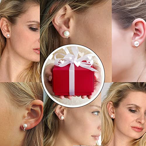Freshwater Cultured Pearl Clip On Earrings - 14K Real Gold Plated Non Pierced Clip On Pearl Earrings For Women Girl #TOP5