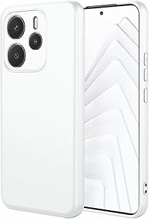 Generic Silicone Case for Xiaomi Redmi Note 14 4G , Padded Inside, Full Camera Protection, White