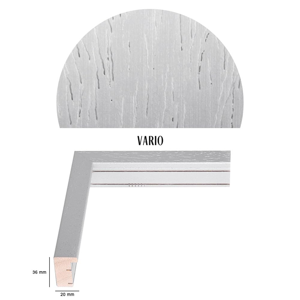 VARIO - Marco para camisetas (incluye percha y paspartú en muchos tamaños y colores), madera, Salsarot, 60 x 80 cm