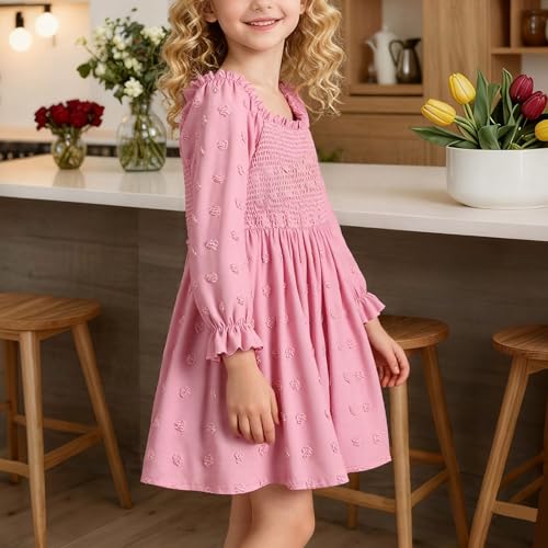 Robe de fête fille à volants pour cérémonies chic