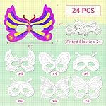 24 PCS Color Your Own Paper Masks, DIY Masks Craft Art Kits for Kids, Birthday Party Favors, School Coloring Activities - Image 2
