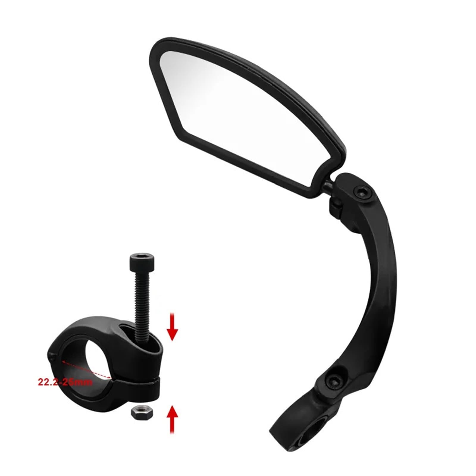 Mini Fahrradlenker Spiegel Bicycle Rearview Mirror, 360° Rotatable Wide Range for Bike & Electric Scooter Handlebar(1Set(Left and Right))
