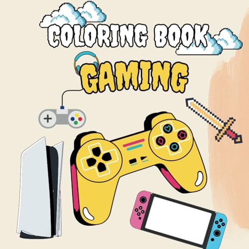 coloring book gaming bold & easy for kids: setups and coumpter and video games coloring pages image 2