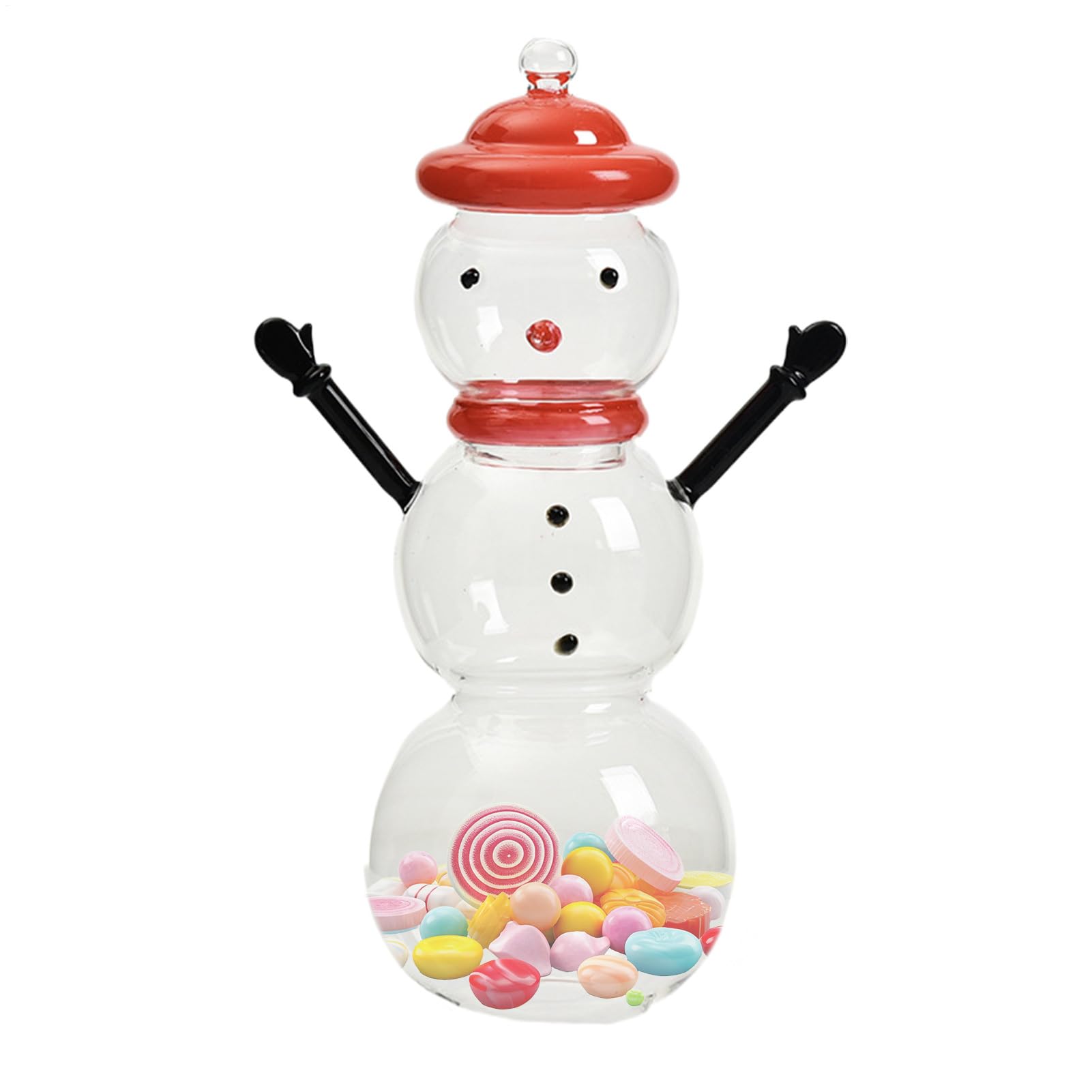 Caja de almacenamiento Muñeco de nieve para decorar dormitorios y guardar dulces navideños