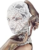 Lace Hole Full Face Mask Gothic Sexy Halloween Adult Spandex Cloth Cosplay Mask