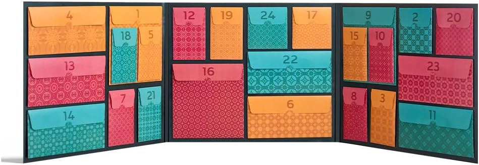 Lovepop Christmas Pop-Up Advent Calendar for Kids - 3D Greeting Cards for Son, Daughter, Niece, Nephew - Silent Night 24 Day Nativity - 24 pouches & characters and props
