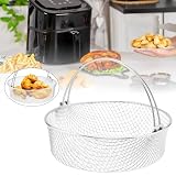 8inch Air Fryer Basket, 6Qt-8Qt Air Fryer Replacement Accessory Mesh Basket