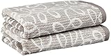 Violet Linen Scroll Pattern, 100% Terry Plush 600 GSM Cotton Super Soft Highly Absorbent Jacquard Fashion Towel for Bathroom, Premium Hotel & Spa Quality, Gray, 20 Inch X 30 Inch, Hand Towels