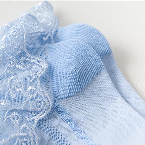 Baby Toddlers Girls Ruffle Frilly Socks Cotton Princess Lace Top Mesh Dress Socks3
