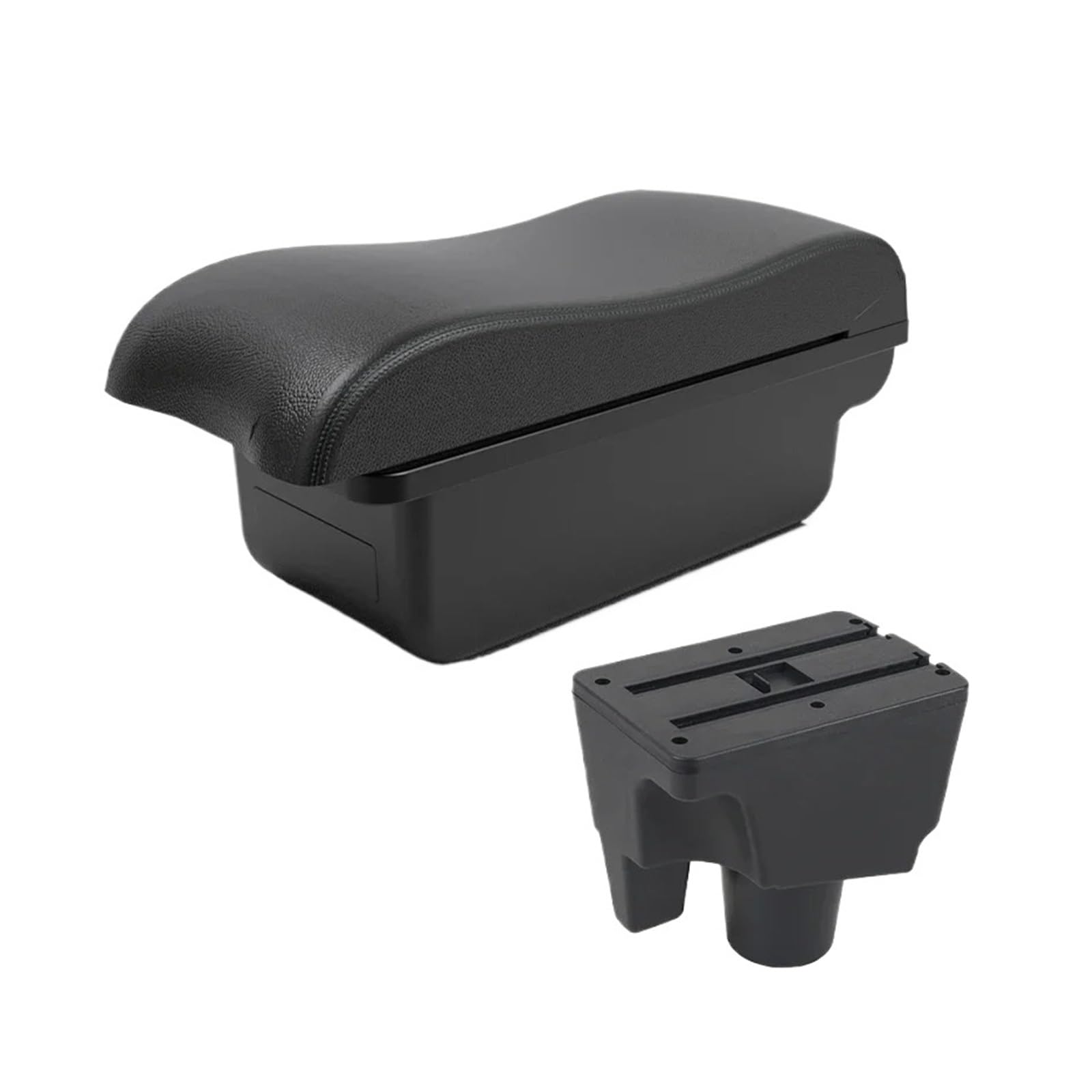 Ggwqoops Car Armrests For Toyota For Aqua For Prius C Armrest Car Center Console Modification Accessories Double-layer Storage Box USB Decoration Armrest Box(A2 Black line NO USB)