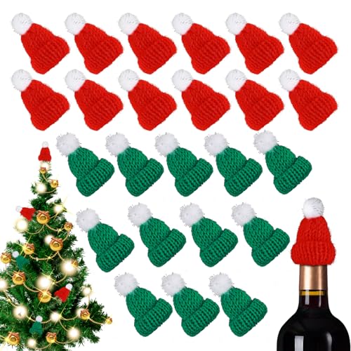Weihnachtshüte 28 Bewudy 24pcs Mini Weihnachtsmannmütze, Mini Puppen Hut, Weihnachtshut...