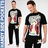 One Piece Pajama Set for Men, Teens, Cotton Lounge Set with Graphic Tee and Pajama Pants, Anime PJs Sleepwear, Gifts for Men - Image 3