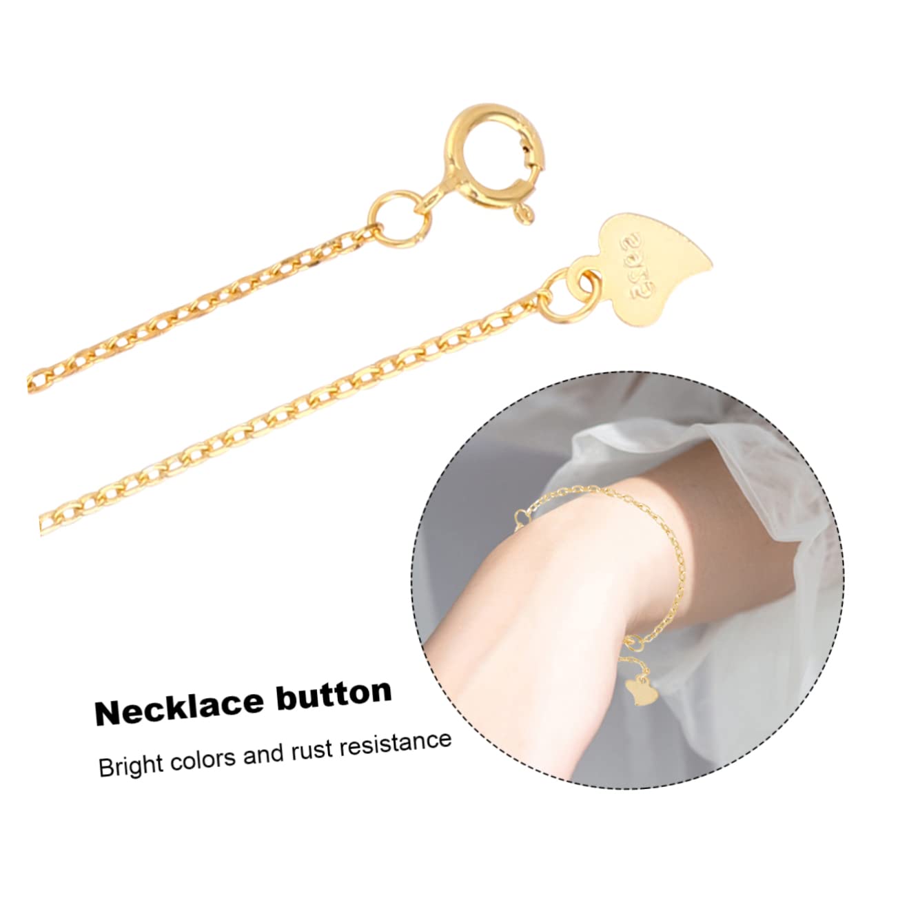 STOBOK 9 Stk Armband Halskette Extender Schwanzkette verlängerungskette verlängerung für armband Charm-Armbänder DIY verstellbare Kette eine Halskette Schmuck Armbandverlängerungen Charme