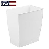 Vista 2 de iDesign - Basurero rectangular de plástico para spa, cesta de basura para baño, dormitorio, oficina en casa, dormitorio, universidad, 2.5 galones