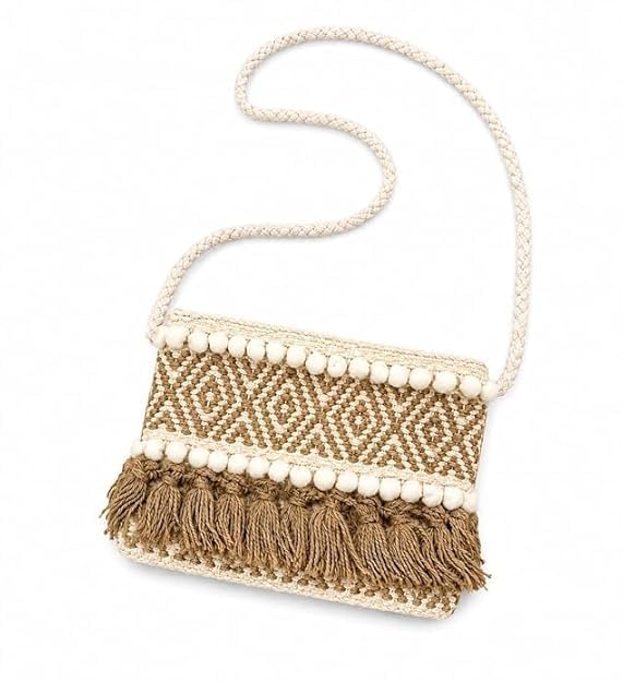 Stylish Ethnic Bohemian Sling Bag – Handmade Jute Crossbody Bag with Fringe Tassel for Women & Girls-image-39