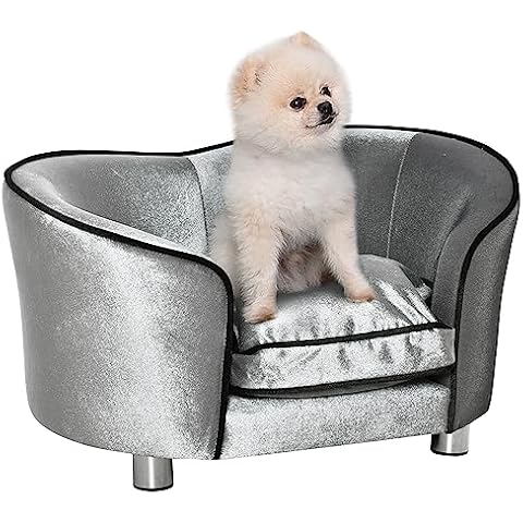PawHut Miniature Dog Sofa Bed with Storage Cover