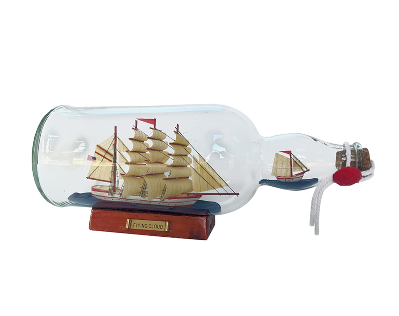 Yx-outdoor Large ship model Crafts, Boat Construction Kit vessel Set, drifting bottle Model decorative ornaments for Children's room Ship in a glass bottle