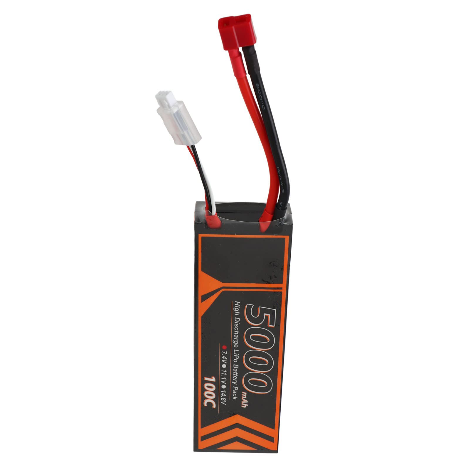 KKPLZZ Batteria Lipo RC 7,4 V 5000 MAh 2S 100C, Lipo Rigida con Spina