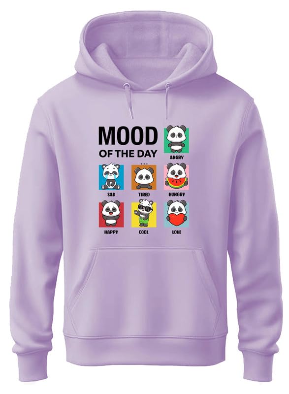Image of XENOVAURBAN Hoodies | Unisex Hoodie Sweatshirt Panda Printed MOOD1 - PAR