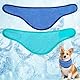 Kühlhalstücher für Hunde und Katzen, sofort kühlende Haustierhalstücher, verstellbares Sommer-Halstuch, atmungsaktives Hundehalstuch, Blau und Grün, Halsband für kleine, mittelgroße Hunde und Katzen