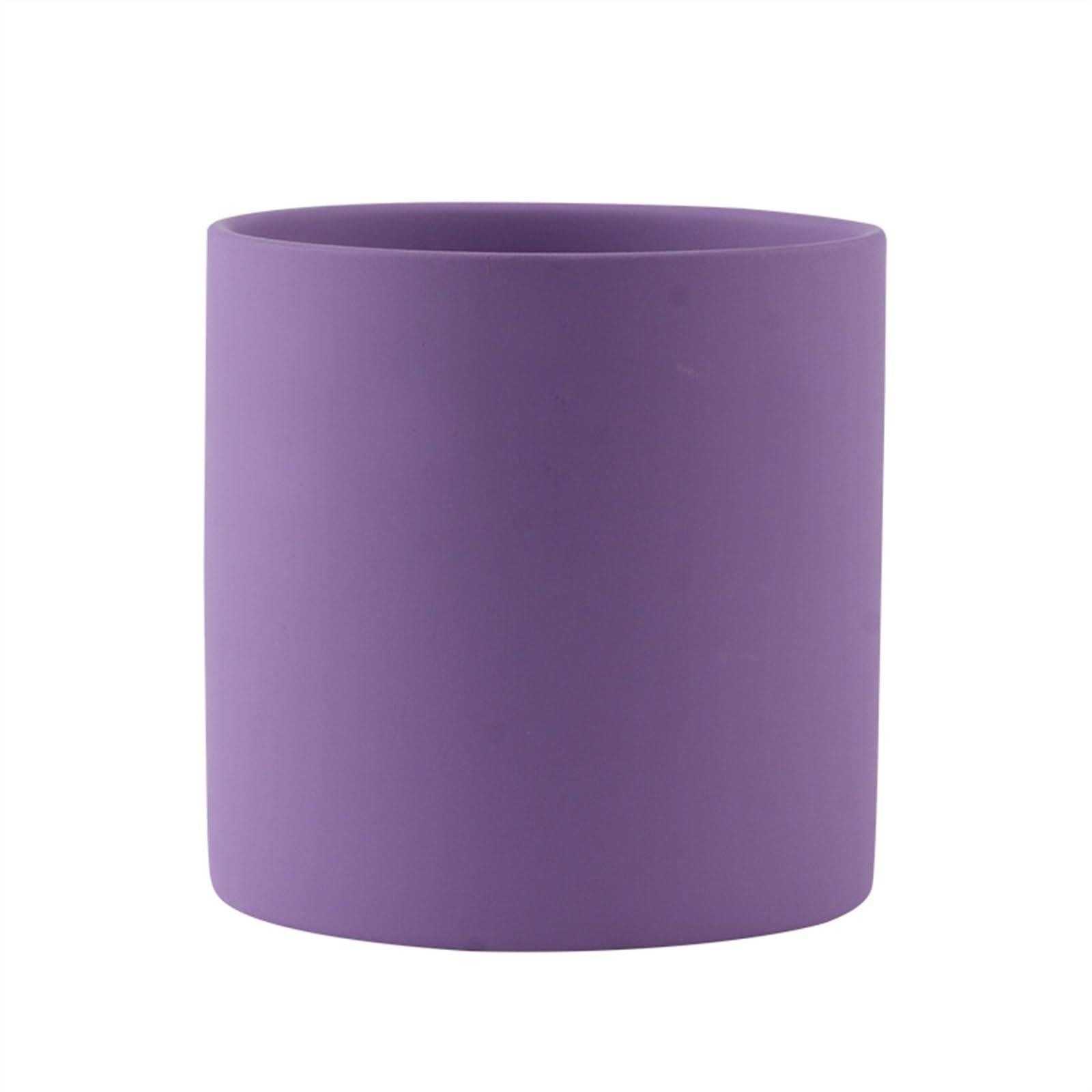 L8p2B5s7 Garden Pots Plant PotsSimple Colorful CeramicFlower Pots Succulent Garden DecorationPlanters Solid Color Home DecorDecorative(Purple,11x11x11cm)