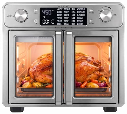 NutriChef 26-Quart French Door Air Fryer Oven