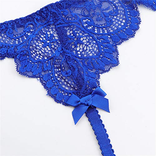 Sexy Lace Suspender Garter Belt For Thigh High Stockings (N034Sl-M-Blue) #TOP4